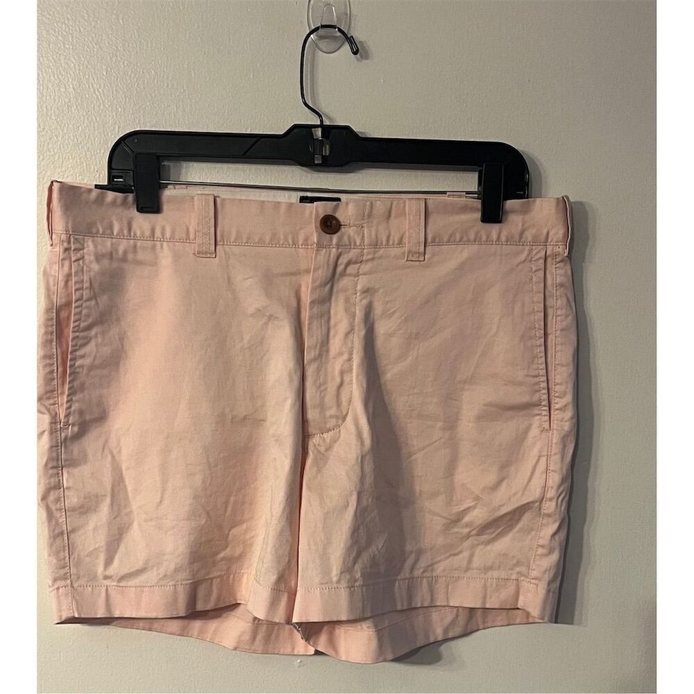 J.Crew Women's Pink Stretch Chino Shorts Mid-Rise Pockets‎ Size 16/33